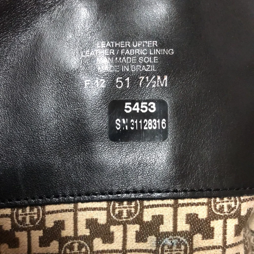 Tory Burch Black Suede and Patent Leather Knee High Boots Size 7.5